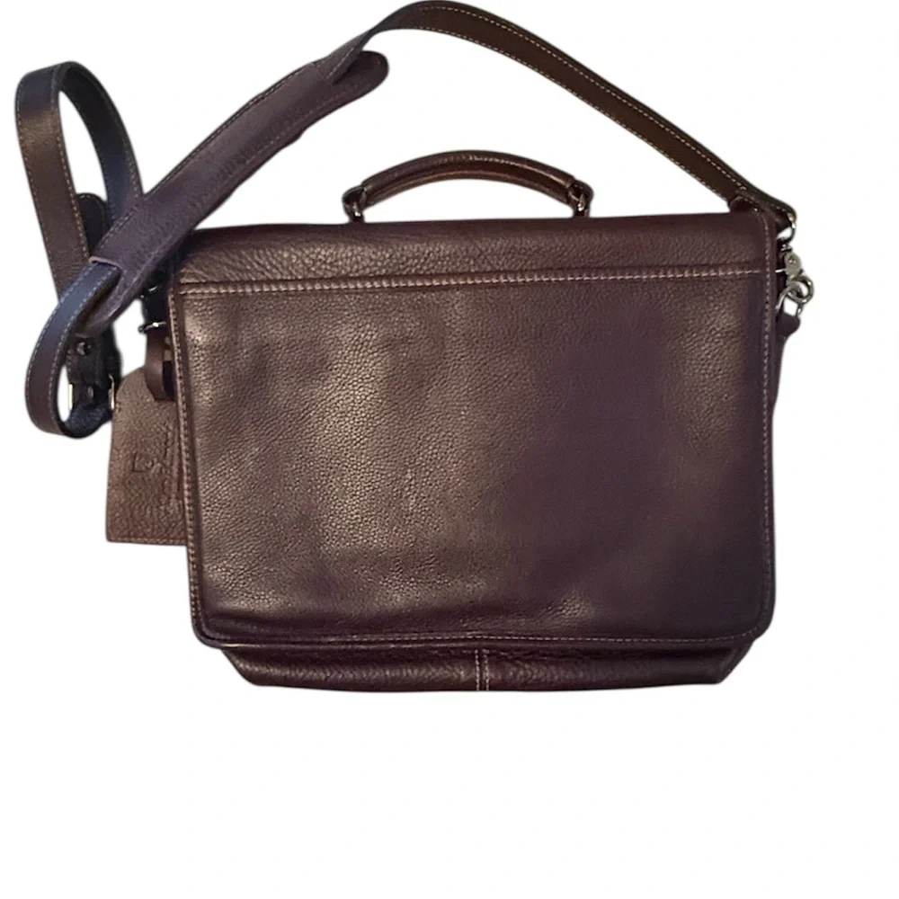 Allen Edmonds American Grain Collection Slim Briefcase in Dark Brown